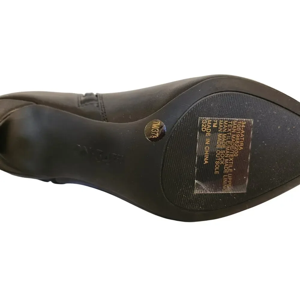 New On 34th Aatira Tulip Booties With Kitten Heel Ankle Bootie Black 7M
